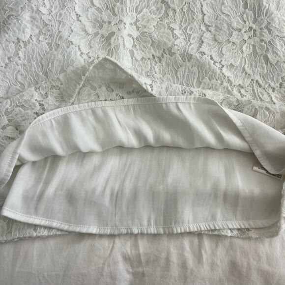 Free People NWT Hailee White Ivory Lace Back Tie Mini Dress, Size XS - Picture 9 of 13